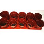 Рассадные стаканы 0,5 литра коричневые 10шт+поддон