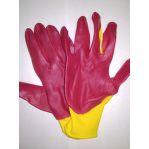 Перчатки облитые красные