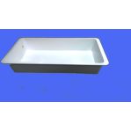 Рассадный ящик белый с отливами 25*10*46 см